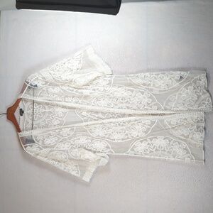 Justify Womens Lace Boho Sheer Oversized Kimono‎ Cover Size S